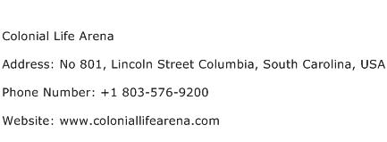 Colonial Life Arena Address Contact Number