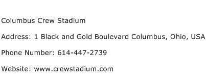 Columbus Crew Stadium Address Contact Number