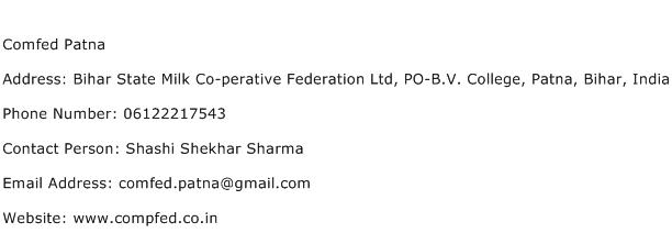 Comfed Patna Address Contact Number