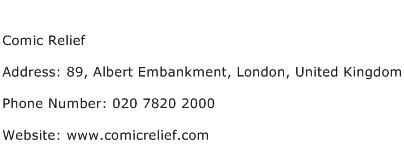 Comic Relief Address Contact Number