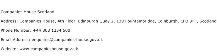 Companies House Scotland Address Contact Number