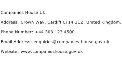 Companies House Uk Address Contact Number