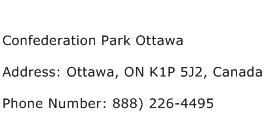 Confederation Park Ottawa Address Contact Number