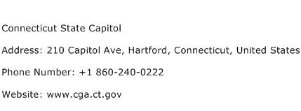 Connecticut State Capitol Address Contact Number
