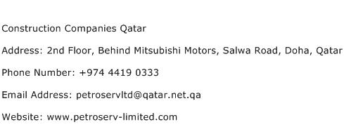 Construction Companies Qatar Address Contact Number