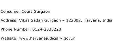 Consumer Court Gurgaon Address Contact Number