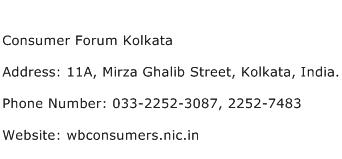Consumer Forum Kolkata Address Contact Number