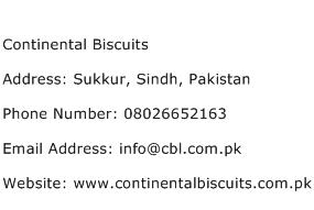 Continental Biscuits Address Contact Number
