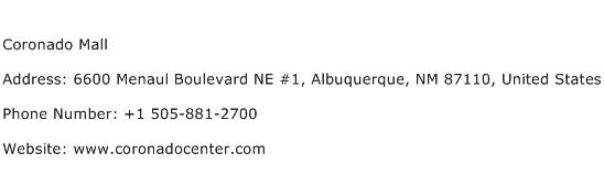 Coronado Mall Address Contact Number