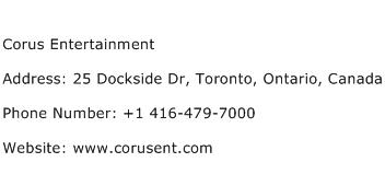 Corus Entertainment Address Contact Number