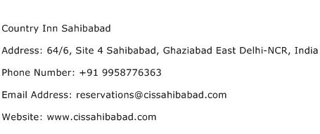 Country Inn Sahibabad Address Contact Number