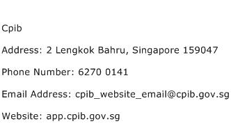 Cpib Address Contact Number