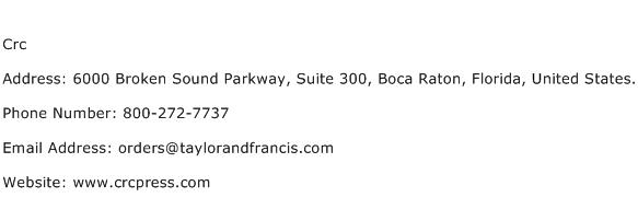 Crc Address Contact Number