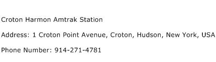 Croton Harmon Amtrak Station Address Contact Number