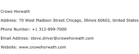 Crowe Horwath Address Contact Number