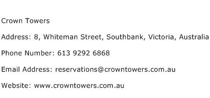 Crown Towers Address Contact Number