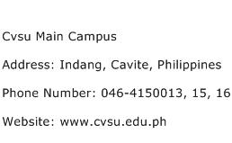 Cvsu Main Campus Address Contact Number