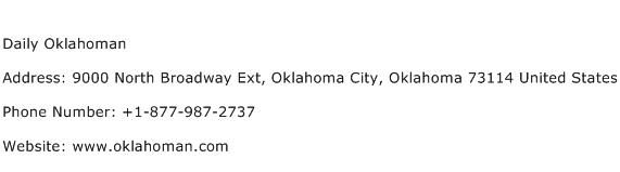 Daily Oklahoman Address Contact Number