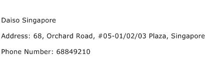 Daiso Singapore Address Contact Number