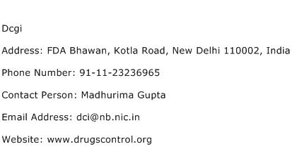 Dcgi Address Contact Number