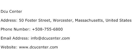 Dcu Center Address Contact Number