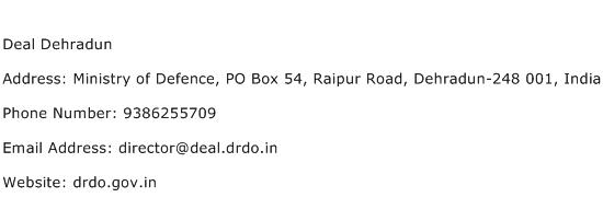 Deal Dehradun Address Contact Number