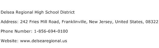 Delsea Regional High School District Address Contact Number