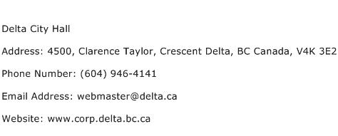 Delta City Hall Address Contact Number