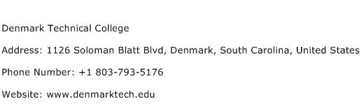 Denmark Technical College Address Contact Number