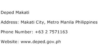 Deped Makati Address Contact Number