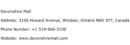Devonshire Mall Address Contact Number