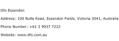 Dfo Essendon Address Contact Number
