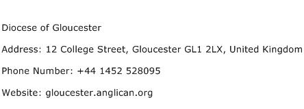 Diocese of Gloucester Address Contact Number
