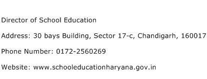Director of School Education Address Contact Number