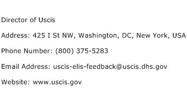 Director of Uscis Address Contact Number