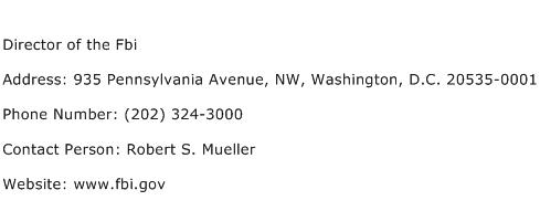 fbi director address number contact information email