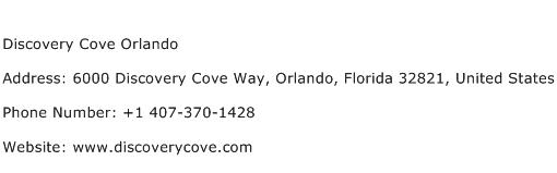 Discovery Cove Orlando Address Contact Number