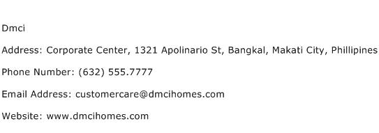 Dmci Address Contact Number