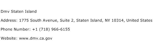 Dmv Staten Island Address Contact Number