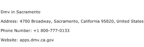 Dmv in Sacramento Address Contact Number