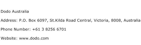 Dodo Australia Address Contact Number