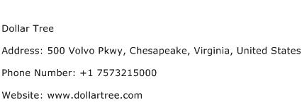 Dollar Tree Address Contact Number