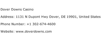 Dover Downs Casino Address Contact Number