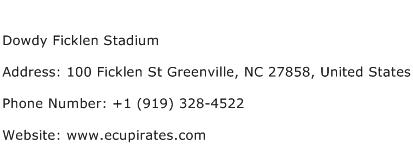 Dowdy Ficklen Stadium Address Contact Number