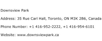 Downsview Park Address Contact Number