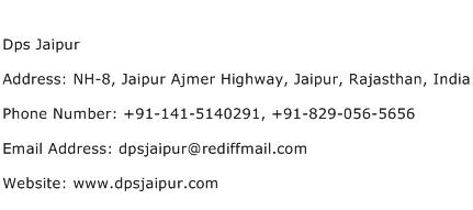 Dps Jaipur Address Contact Number