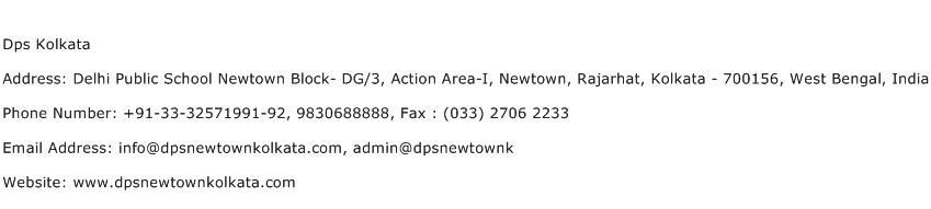 Dps Kolkata Address Contact Number
