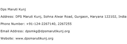 Dps Maruti Kunj Address Contact Number