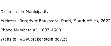 Drakenstein Municipality Address Contact Number