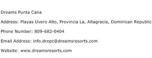 Dreams Punta Cana Address Contact Number
